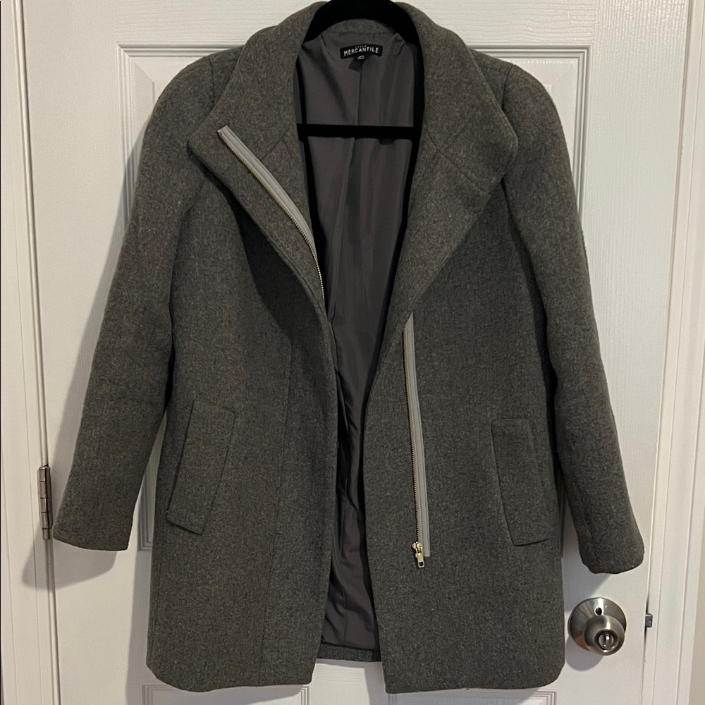 J. crew mercantile gray peacoat size 2petite